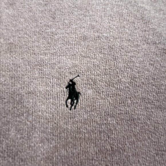 Polo Ralph Lauren Pullover Sweater Mens 2XL Big Beige Quarter Zip Cotton Classic - Picture 4 of 13
